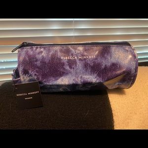 Rebecca Minkoff Acid Wash Cylinder Makeup Bag - NWT .